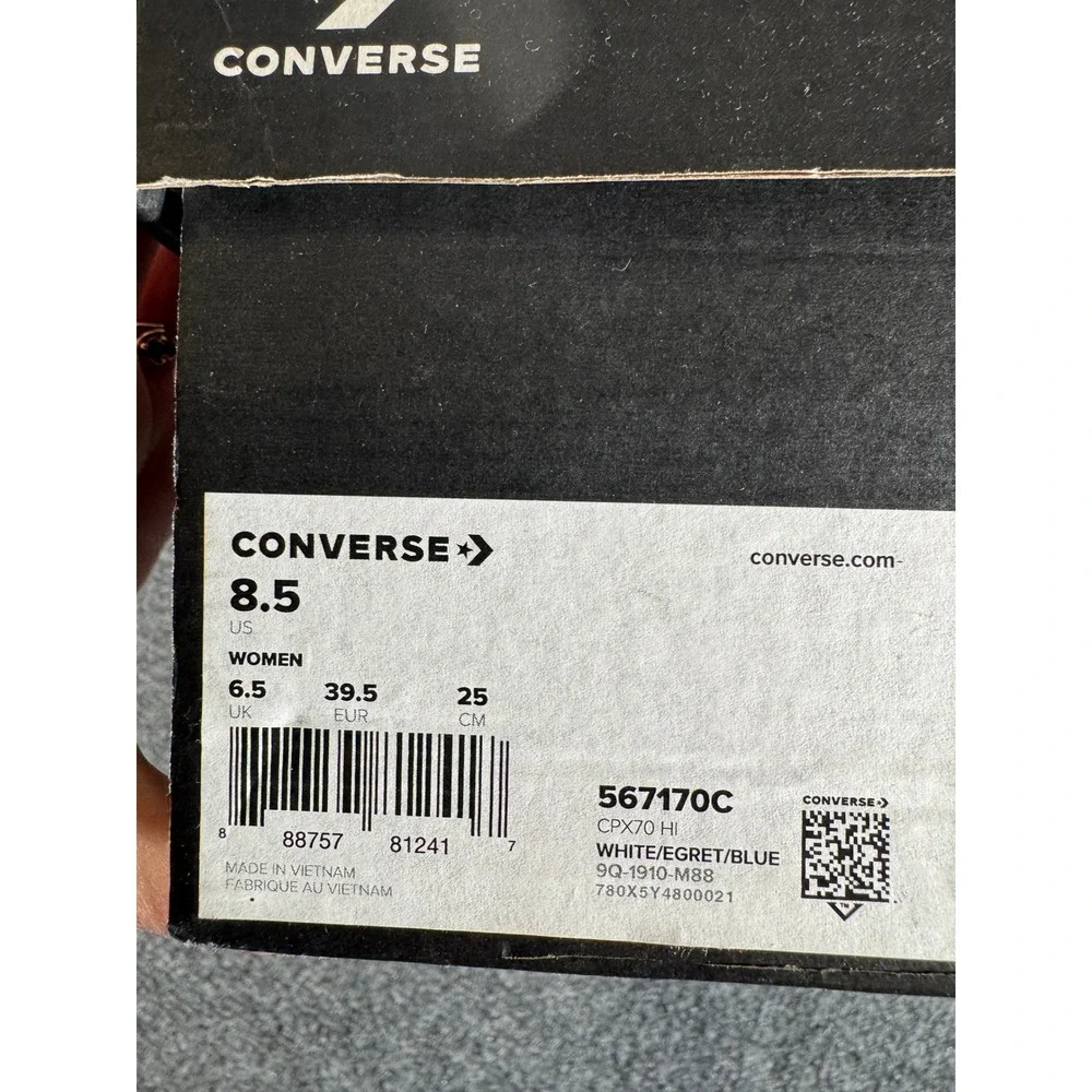 Converse Chuck Taylor All‎ Star CX 2-in-1 White Leather High Top Sneakers Shoes - Picture 12 of 12